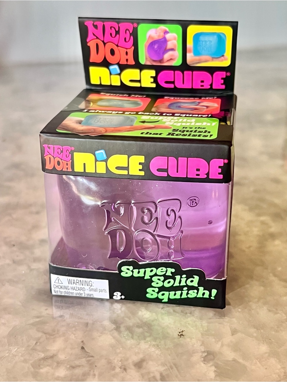 NeeDoh Nice Cube Super Solid Squish Toy - Purple